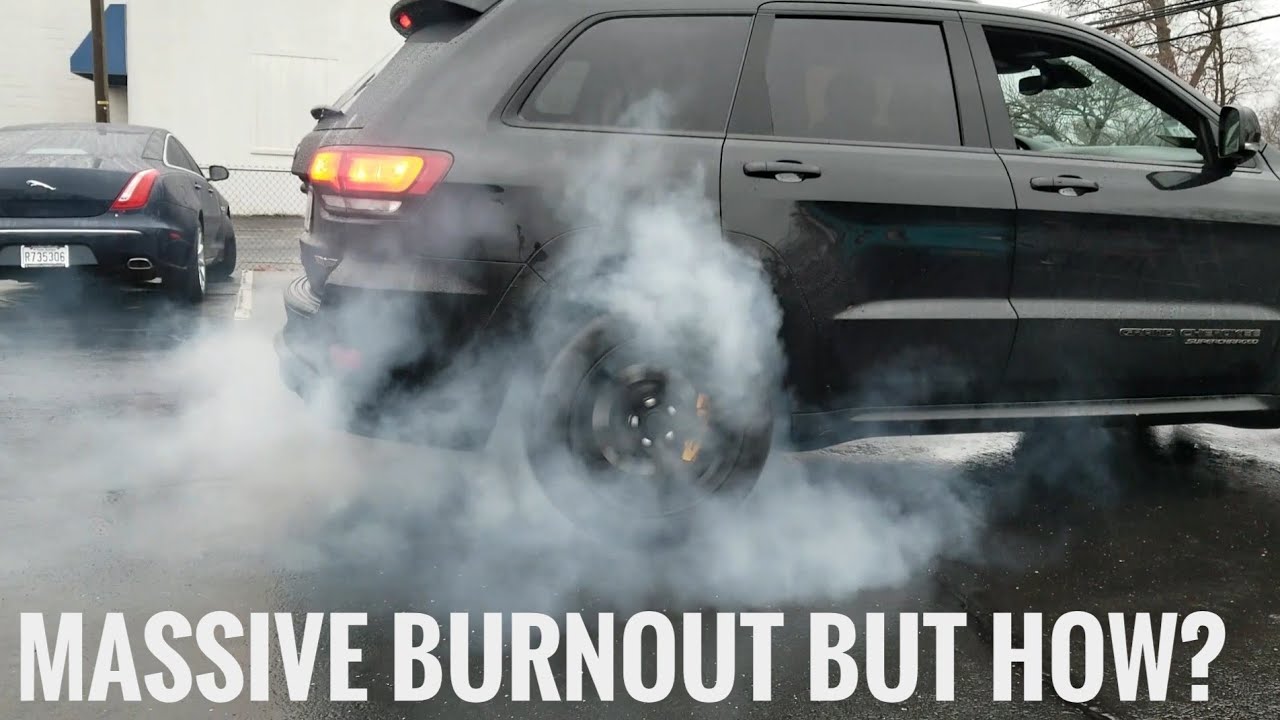 RWD Conversion Jeep Trackhawk Does Huge Burnouts